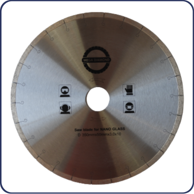 DISCO DE CORTE 350MM NANO MEGA PRATA