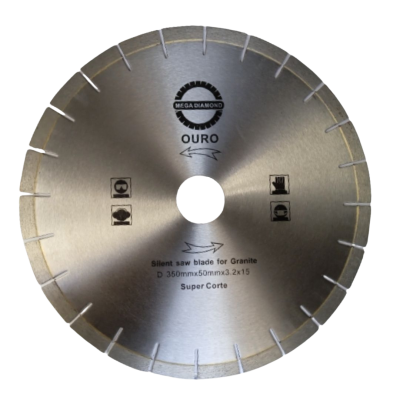 DISCO DE CORTE 350MM SILENCIOSO SUPER CORTE OURO (SS)