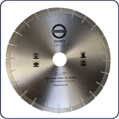 DISCO DE CORTE 350MM SILENCIOSO SUPER CORTE OURO (SS)